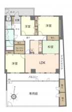 神戸市須磨区妙法寺、中古マンションの間取り画像です