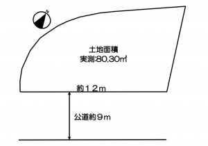 神戸市須磨区多井畑、土地の間取り画像です