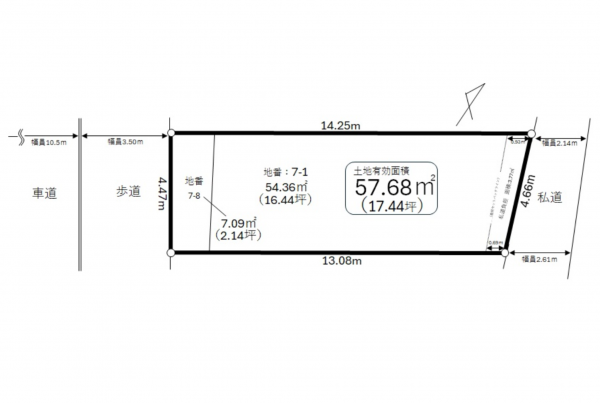 神戸市須磨区養老町、土地の間取り画像です