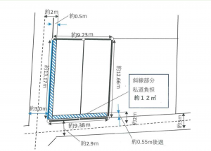神戸市須磨区潮見台町、土地の間取り画像です