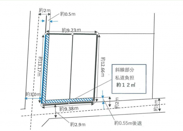 神戸市須磨区潮見台町、土地の間取り画像です