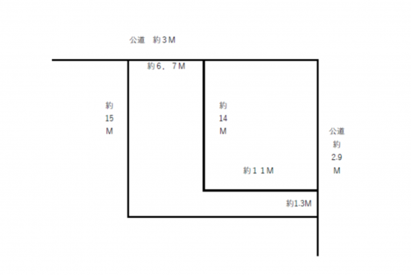 神戸市須磨区潮見台町、土地の間取り画像です