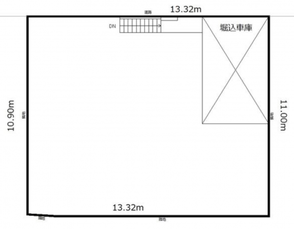 神戸市須磨区妙法寺、土地の間取り画像です