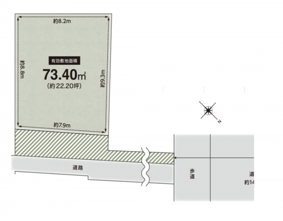 神戸市須磨区若木町、土地の間取り画像です
