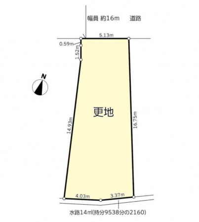 神戸市須磨区行幸町、土地の間取り画像です