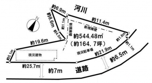 神戸市須磨区妙法寺、土地の間取り画像です