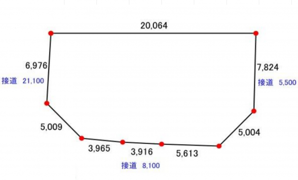 神戸市須磨区東落合、土地の間取り画像です