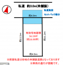 神戸市須磨区須磨浦通、土地の間取り画像です