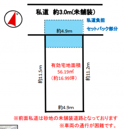 神戸市須磨区須磨浦通、土地の間取り画像です