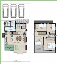 神戸市須磨区白川台、新築一戸建ての間取り画像です