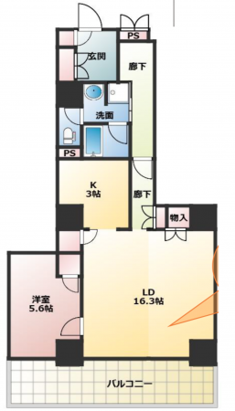 神戸市須磨区道正台、中古マンションの間取り画像です