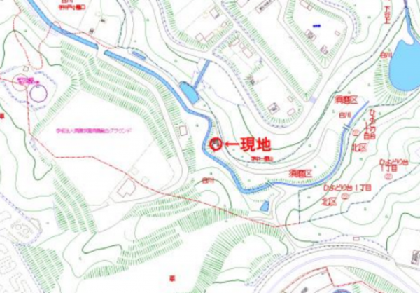 神戸市須磨区白川、土地の地図画像です