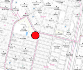 神戸市須磨区白川台、中古マンションの地図画像です