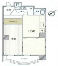神戸市須磨区大田町、中古マンションの間取り画像です