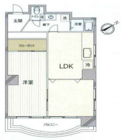 神戸市須磨区大田町、中古マンションの間取り画像です