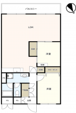 神戸市須磨区高倉町、中古マンションの間取り画像です