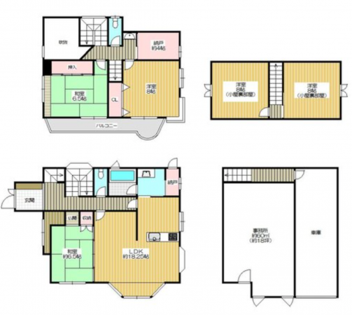 神戸市須磨区北落合、中古一戸建ての間取り画像です