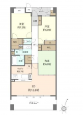 神戸市須磨区潮見台町、中古マンションの間取り画像です