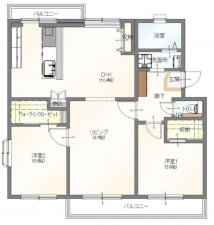 神戸市須磨区横尾、中古マンションの間取り画像です