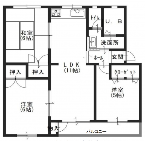 神戸市須磨区菅の台、中古マンションの間取り画像です