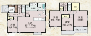 神戸市須磨区白川、新築一戸建ての間取り画像です
