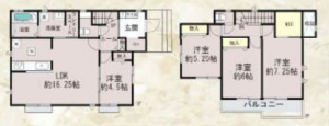 神戸市須磨区白川、新築一戸建ての間取り画像です