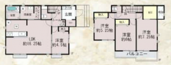 神戸市須磨区白川、新築一戸建ての間取り画像です