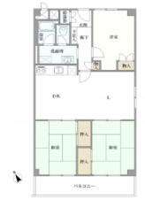 神戸市須磨区高倉町、中古マンションの間取り画像です