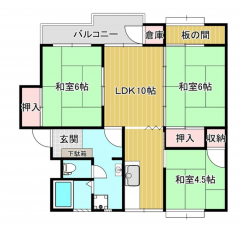 神戸市須磨区友が丘、中古マンションの間取り画像です