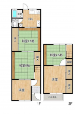 神戸市須磨区戸政町、中古一戸建ての間取り画像です