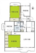 神戸市須磨区北落合、中古マンションの間取り画像です