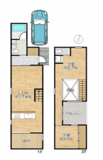 神戸市須磨区衣掛町、中古一戸建ての間取り画像です
