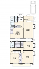 神戸市須磨区北落合、中古一戸建ての間取り画像です