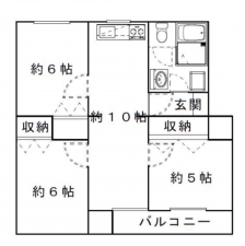 神戸市須磨区高倉台、中古マンションの間取り画像です