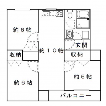 神戸市須磨区高倉台、中古マンションの間取り画像です