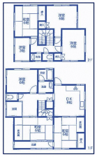 神戸市須磨区緑が丘、中古一戸建ての間取り画像です