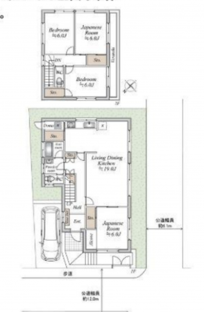神戸市須磨区若草町、中古一戸建ての間取り画像です