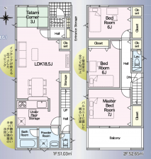 神戸市須磨区高倉台、新築一戸建ての間取り画像です