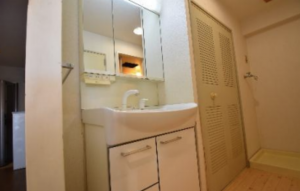 神戸市須磨区北落合、中古マンションの洗面画像です