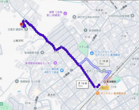 神戸市須磨区上細沢町、中古一戸建ての地図画像です
