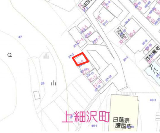 神戸市須磨区上細沢町、中古一戸建ての地図画像です