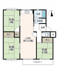 神戸市須磨区磯馴町、中古マンションの間取り画像です