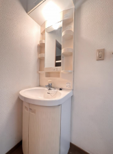 神戸市須磨区妙法寺、中古一戸建ての洗面画像です