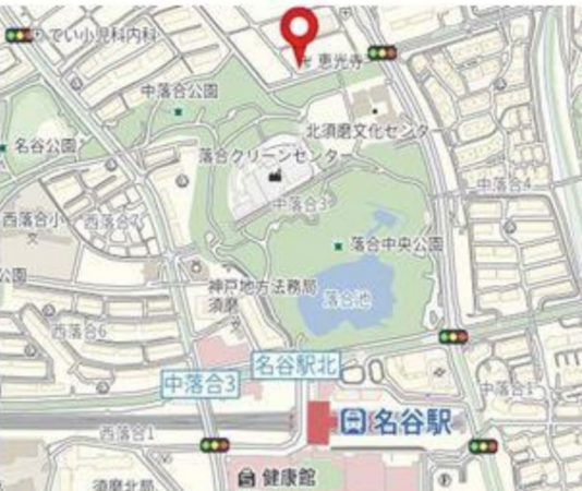 神戸市須磨区北落合、土地の地図画像です