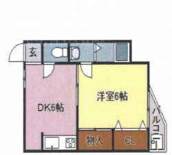 神戸市須磨区関守町、収益物件/アパートの間取り画像です