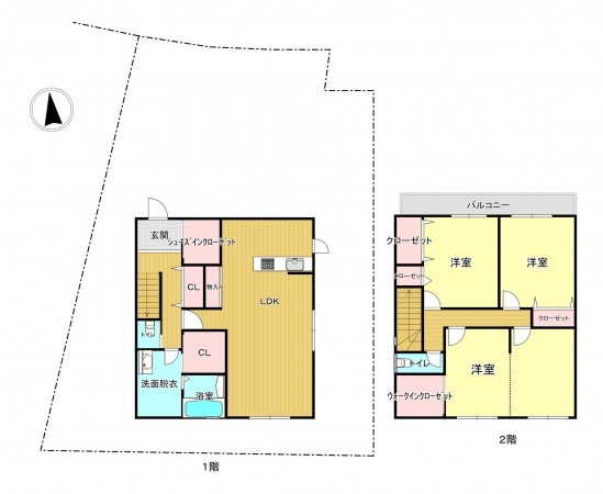 神戸市須磨区横尾、新築一戸建ての間取り画像です