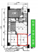 神戸市須磨区桜木町、中古マンションの間取り画像です