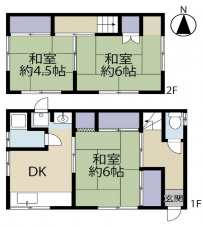 神戸市須磨区禅昌寺町、中古一戸建ての間取り画像です