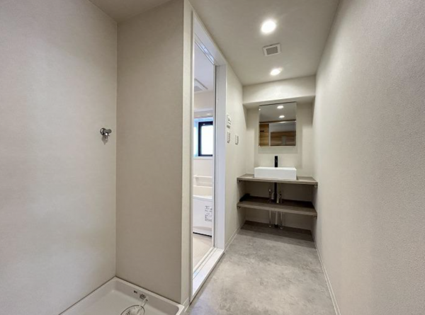 神戸市須磨区道正台、中古マンションの洗面画像です