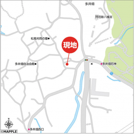 神戸市須磨区多井畑、新築一戸建ての地図画像です